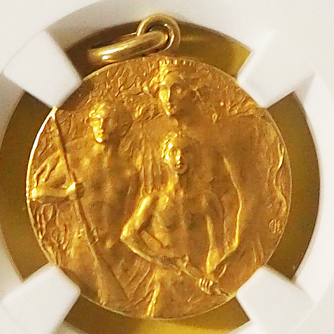 🆙新価格📰イタリア ゴールドメダル 射撃競技会記念 1925 オンリーワン最高鑑定MS64 ( NGC )