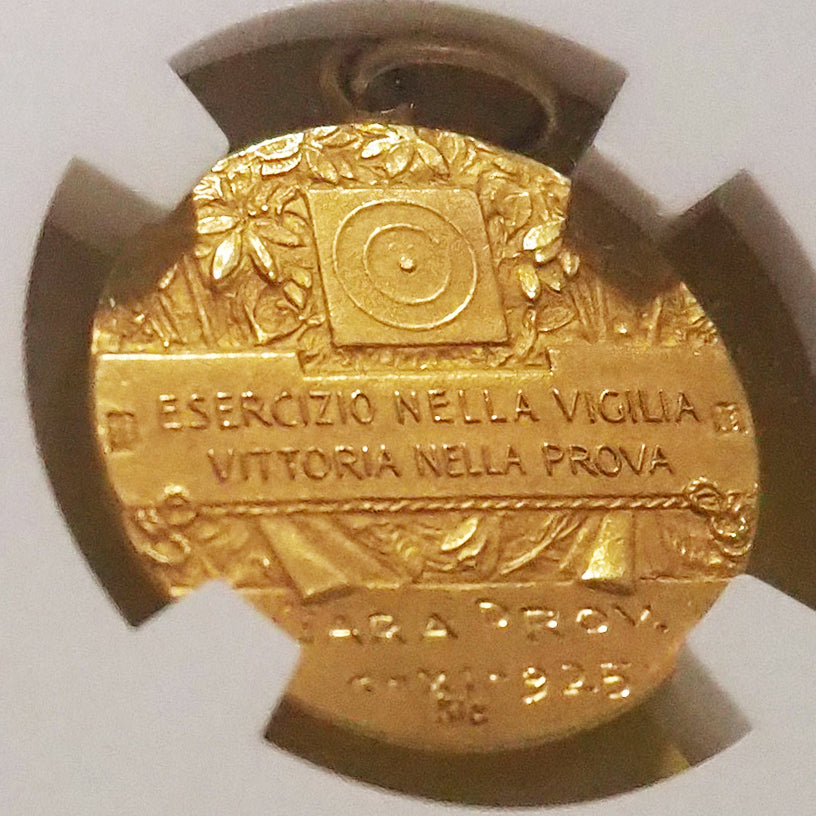 🆙新価格📰イタリア ゴールドメダル 射撃競技会記念 1925 オンリーワン最高鑑定MS64 ( NGC )