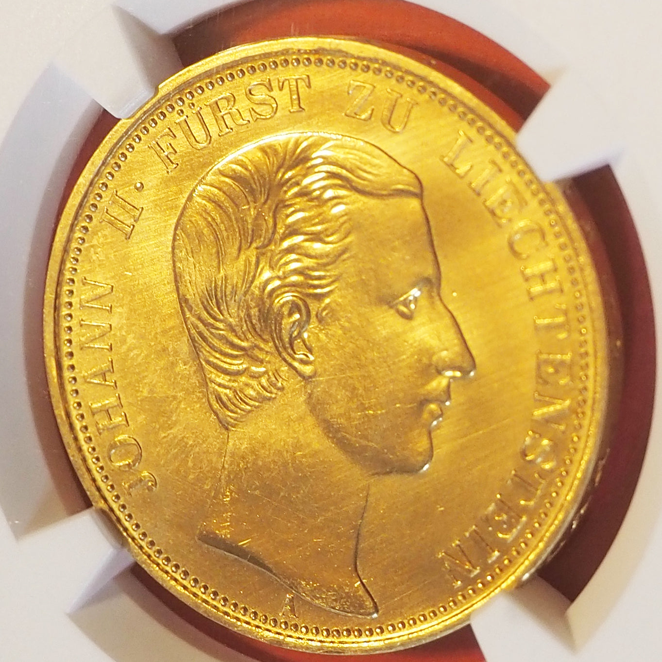 【高鑑定(レア)ゴールド】リヒテンシュタイン ターラー金貨 1862 GoldRST1966 PF63