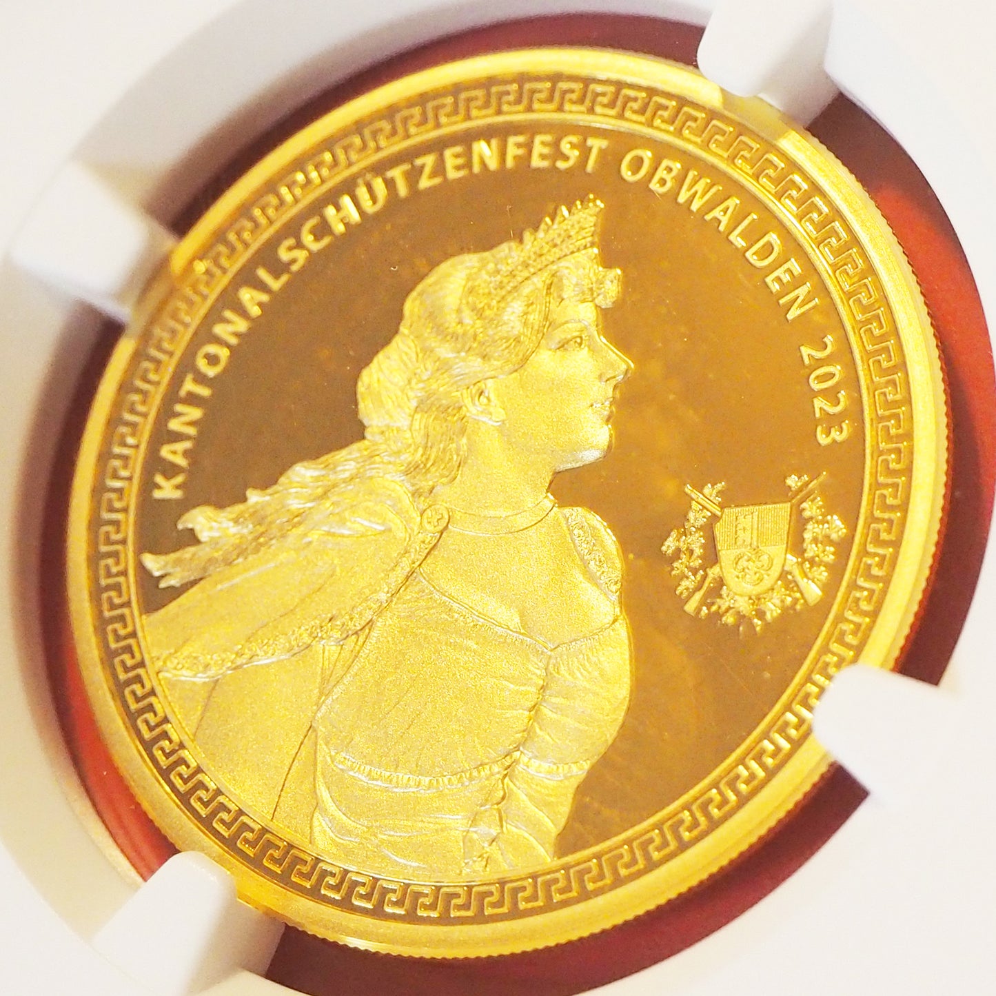 スイス 500フラン金貨 オプヴァルデン 現代射撃祭 PF70 ULTRA CAMEO ( NGC )