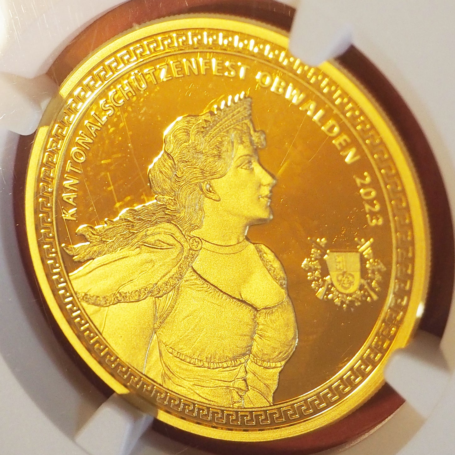 スイス 500フラン金貨 オプヴァルデン 現代射撃祭 PF70 ULTRA CAMEO ( NGC )