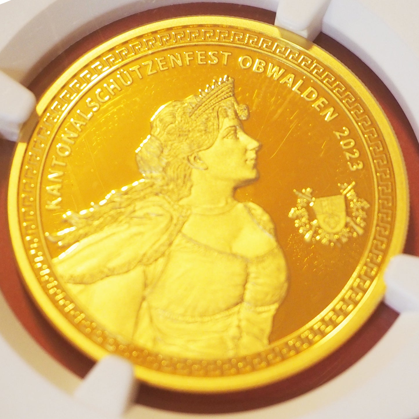 スイス 500フラン金貨 オプヴァルデン 現代射撃祭 PF70 ULTRA CAMEO ( NGC )