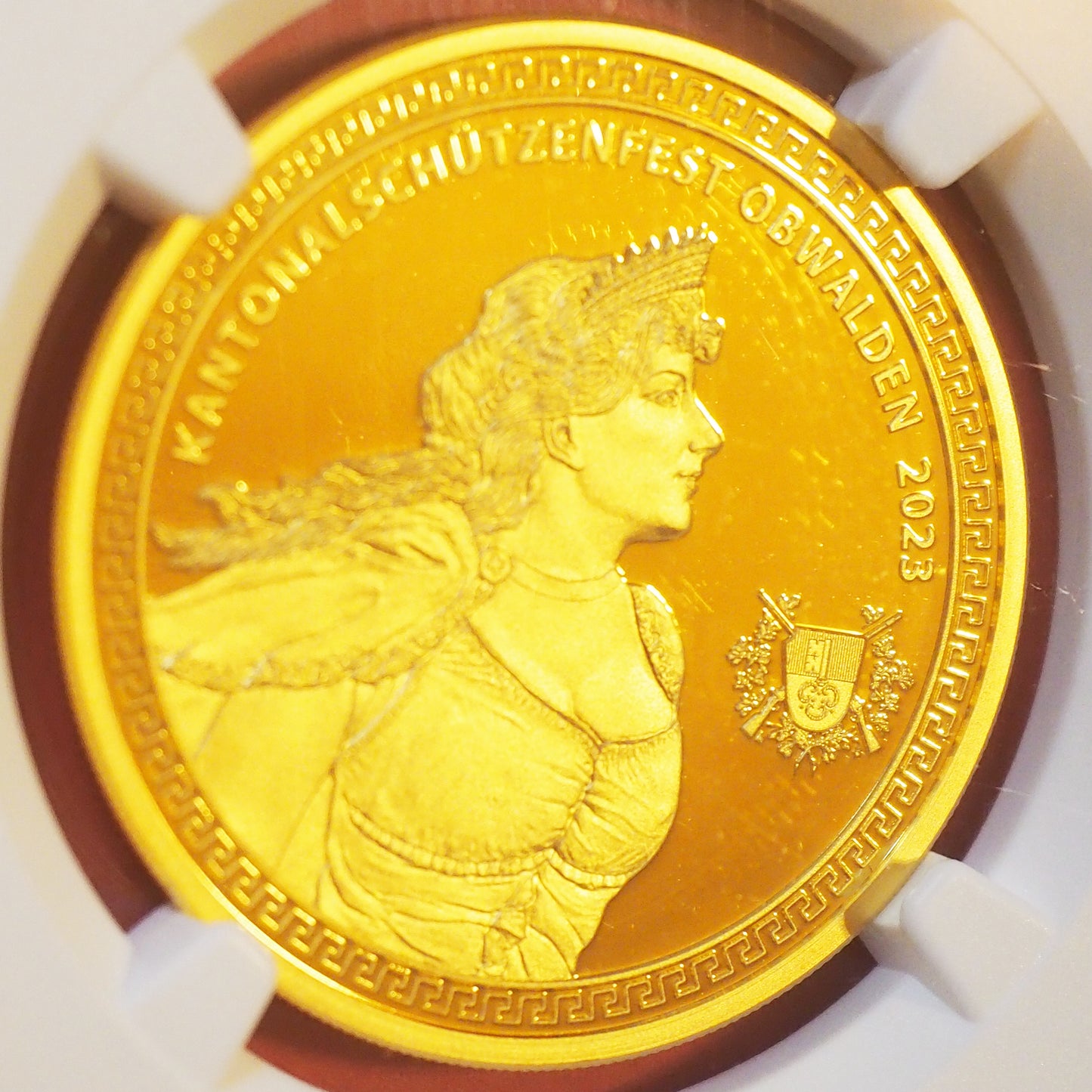 スイス 500フラン金貨 オプヴァルデン 現代射撃祭 PF70 ULTRA CAMEO ( NGC )