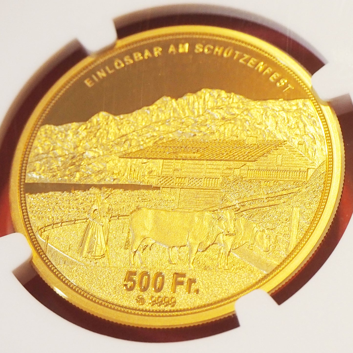 スイス 500フラン金貨 オプヴァルデン 現代射撃祭 PF70 ULTRA CAMEO ( NGC )