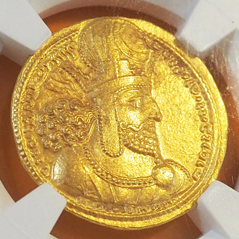 サーサーン朝ペルシア ディナール金貨 シャープール1世 AD240-272 MS5/5,3/5 brushed ( NGC )