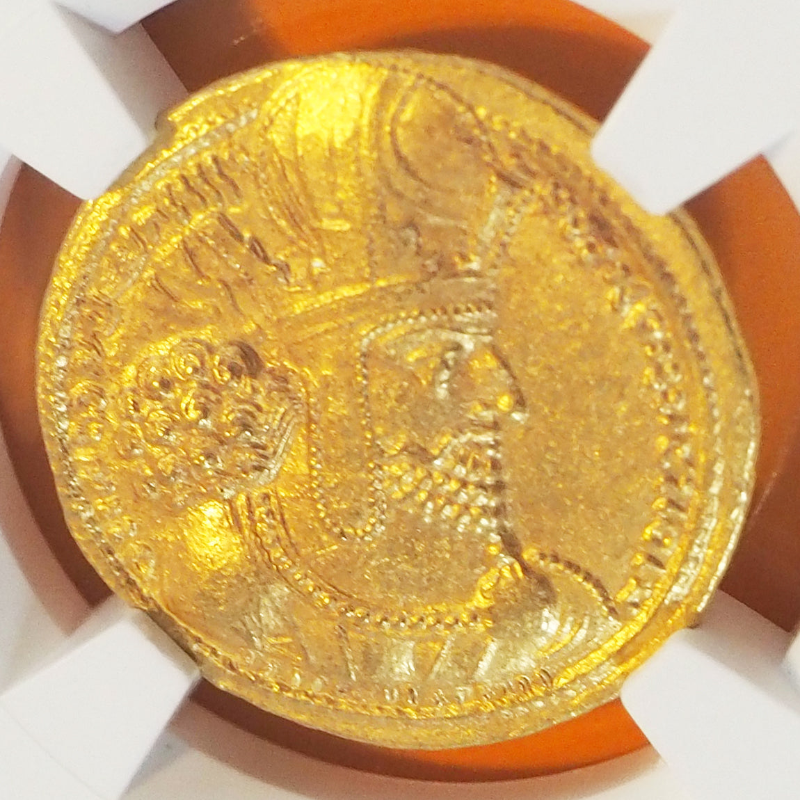 サーサーン朝ペルシア ディナール金貨 シャープール1世 AD240-272 MS5/5,3/5 brushed ( NGC )