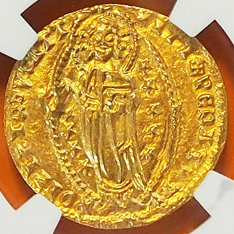 ギリシャ ゼッキーノ金貨 ダガット アンドレア・ダンドロ 1343-54 MS66 ( NGC )