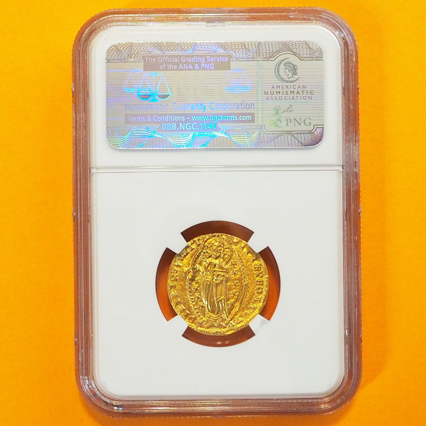 ギリシャ ゼッキーノ金貨 ダガット アンドレア・ダンドロ 1343-54 MS66 ( NGC )