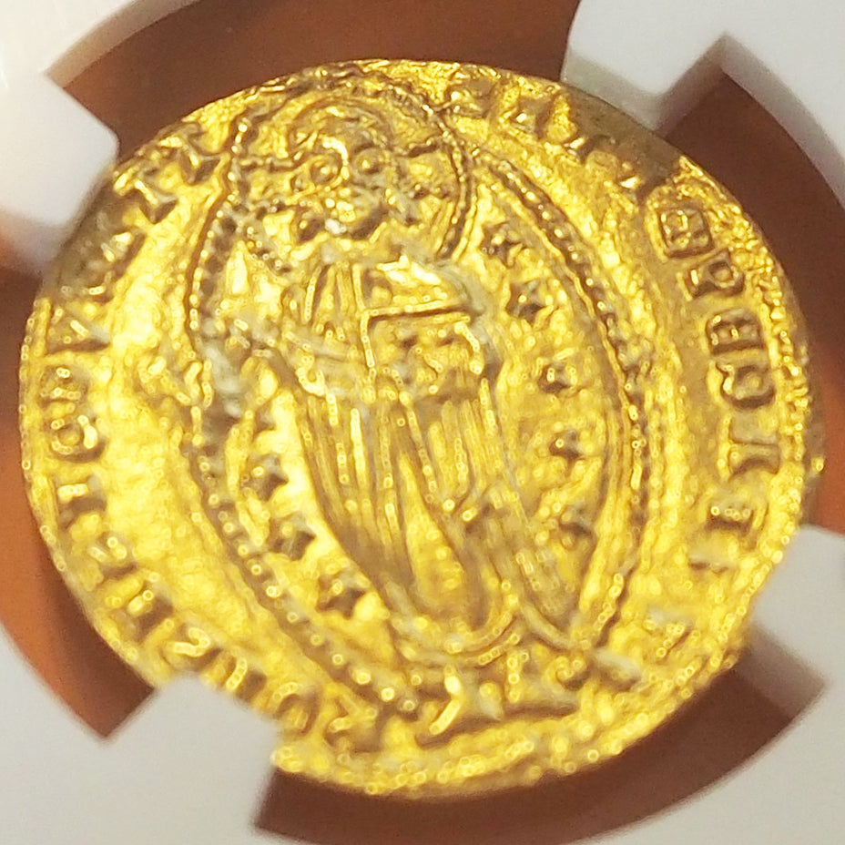 ギリシャ ゼッキーノ金貨 ダガット アンドレア・ダンドロ 1343-54 MS66 ( NGC )