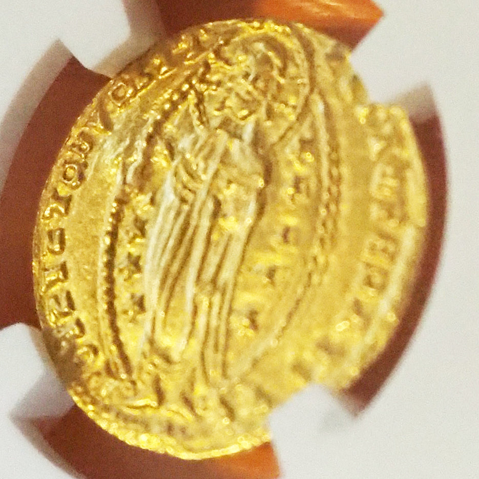 ギリシャ ゼッキーノ金貨 ダガット アンドレア・ダンドロ 1343-54 MS66 ( NGC )