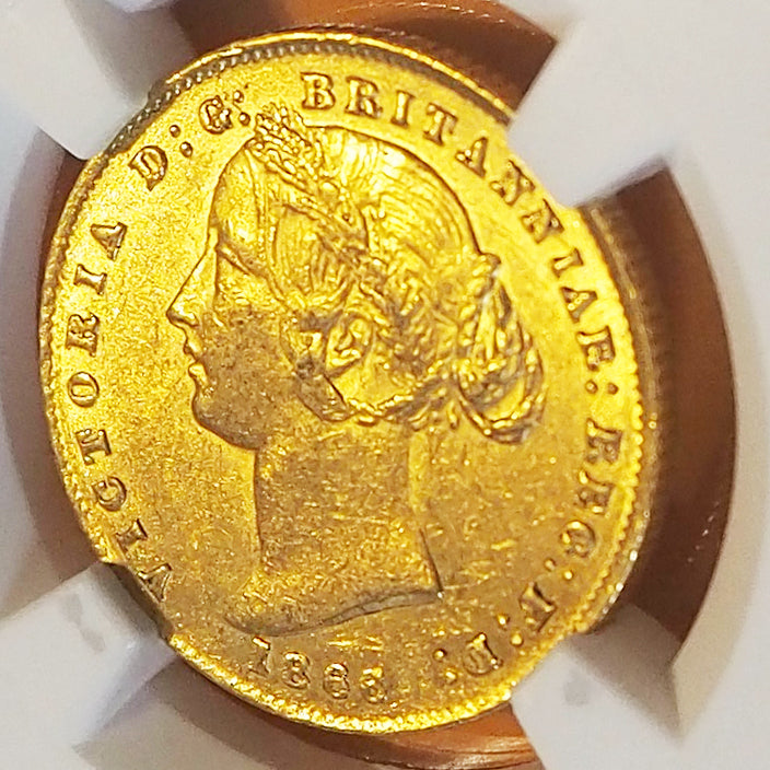 【栄光の象徴クィーン】オーストラリア ソブリン金貨 ヴィクトリア 1866 MS61