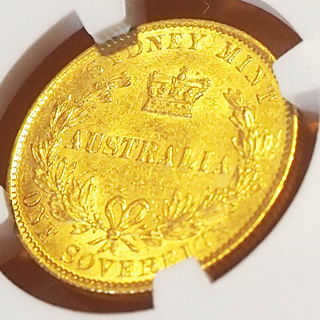 【栄光の象徴クィーン】オーストラリア ソブリン金貨 ヴィクトリア 1866 MS61