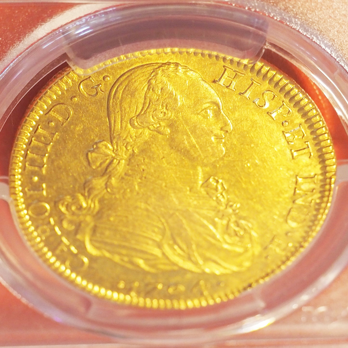 メキシコ 8エスクード金貨 カルロス4世 1794 AU55