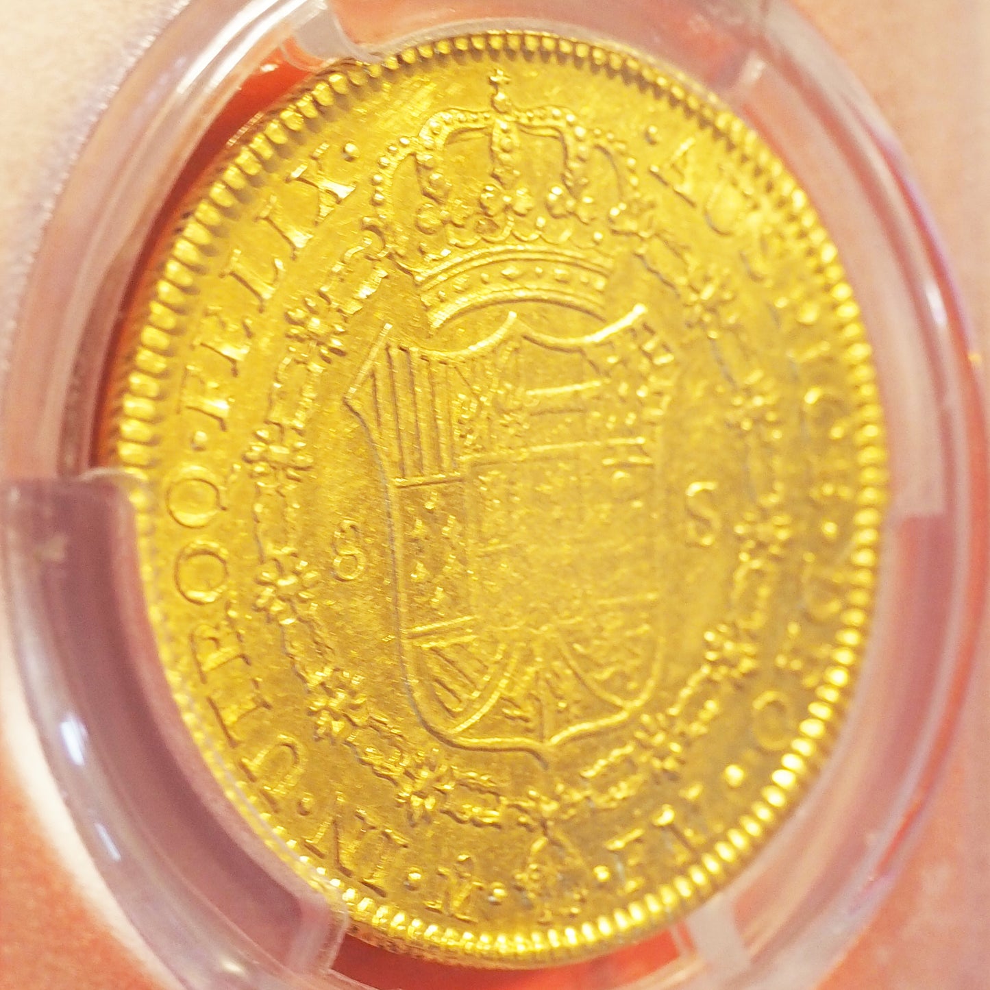 メキシコ 8エスクード金貨 カルロス4世 1794 AU55