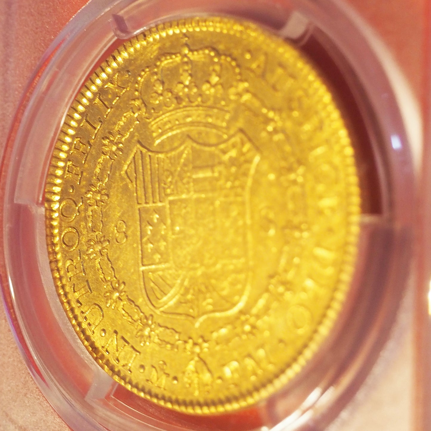 メキシコ 8エスクード金貨 カルロス4世 1794 AU55