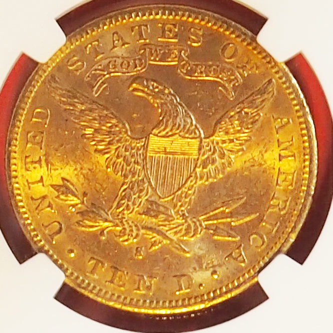 【アメリカ女神の名品金貨】アメリカ 10ドル金貨 リバティー・ヘッド 自由の女神 イーグル 1881 MS62