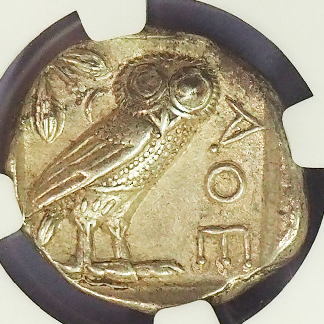 【Chで愉しさ増す古代コイン】ギリシャ テトラ・ドラクマ銀貨 c.440-404BC Ch AU5/5,4/5