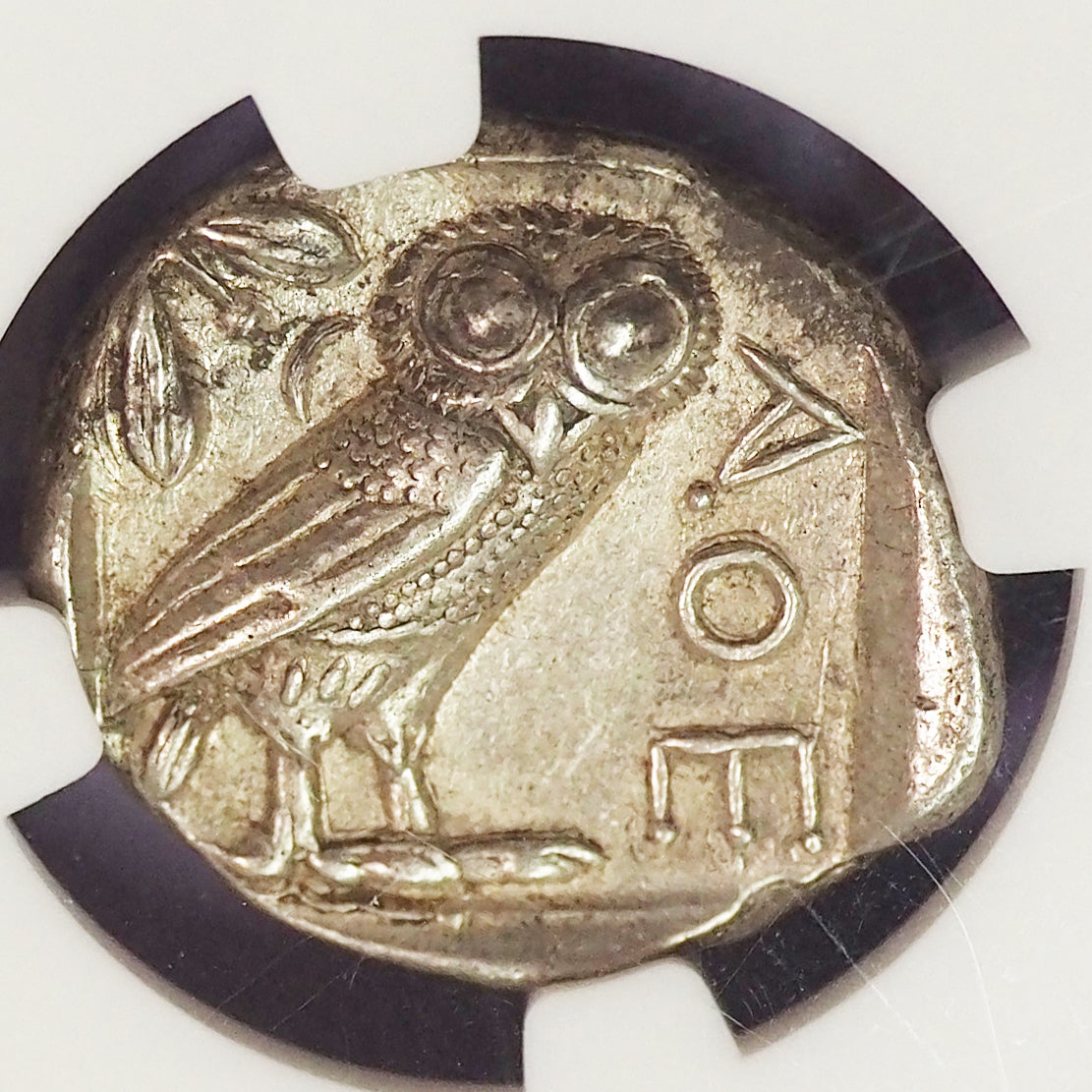 【Chで愉しさ増す古代コイン】ギリシャ テトラ・ドラクマ銀貨 c.440-404BC Ch AU5/5,4/5