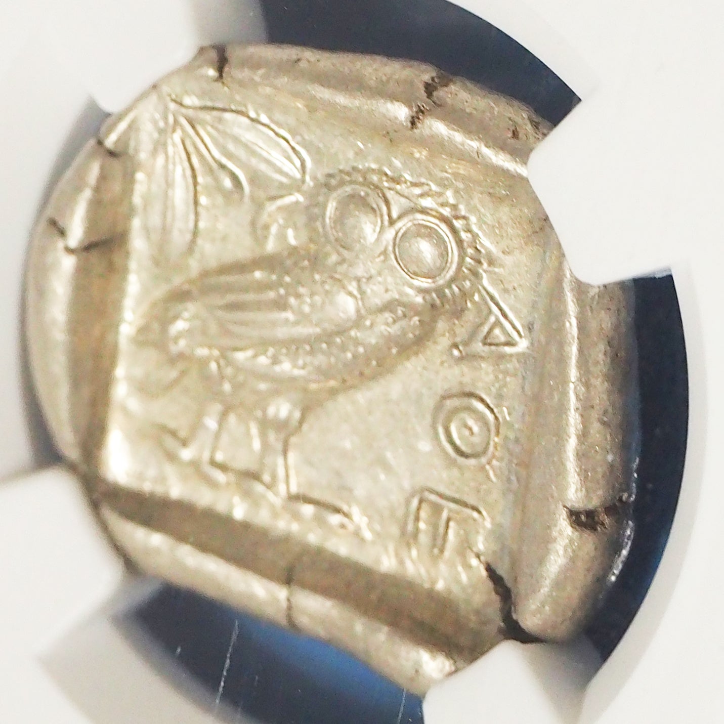 【超稀少AU/Wフルカウント】ギリシャ テトラ・ドラクマ銀貨 c.440-404BC AU5/5,5/5 フルクレスト