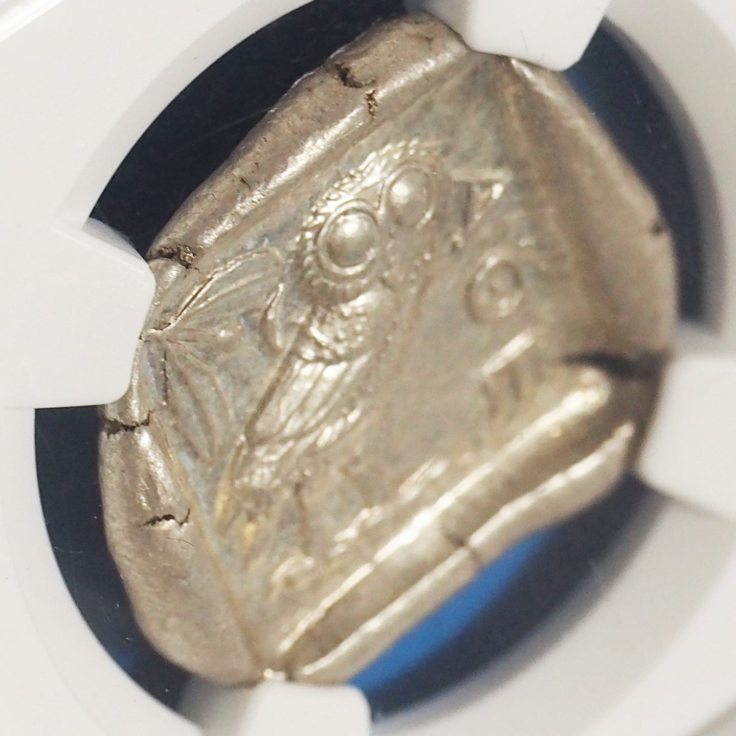 【超稀少AU/Wフルカウント】ギリシャ テトラ・ドラクマ銀貨 c.440-404BC AU5/5,5/5 フルクレスト