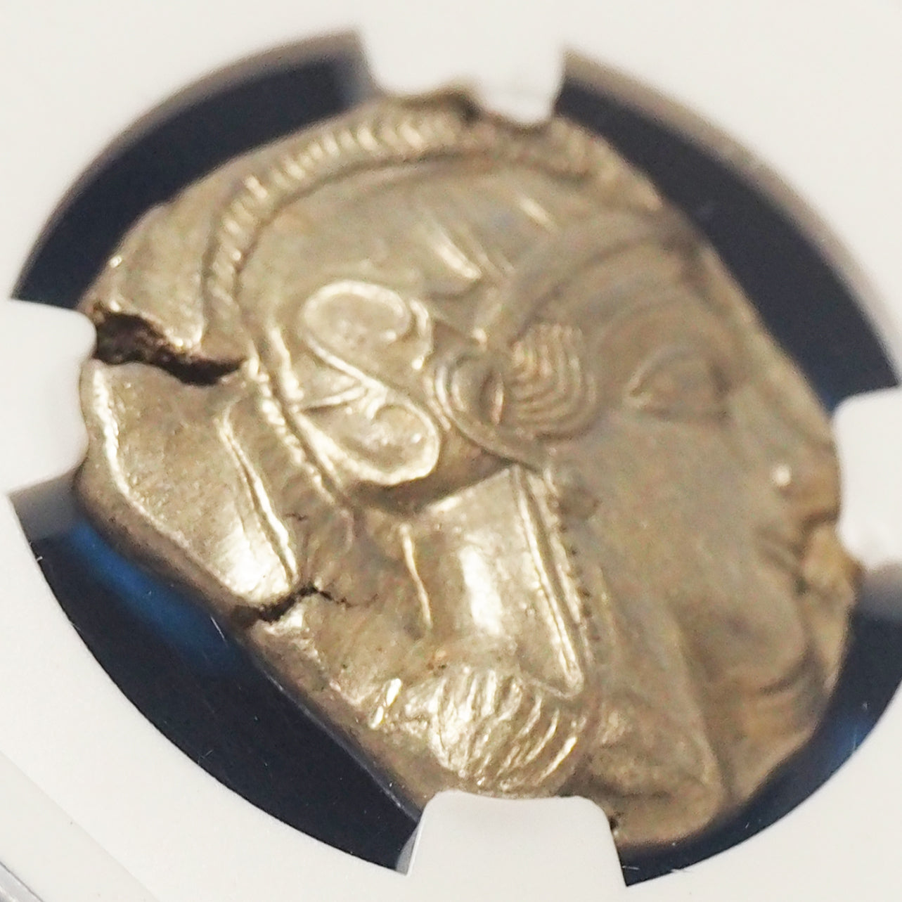 【超稀少AU/Wフルカウント】ギリシャ テトラ・ドラクマ銀貨 c.440-404BC AU5/5,5/5 フルクレスト