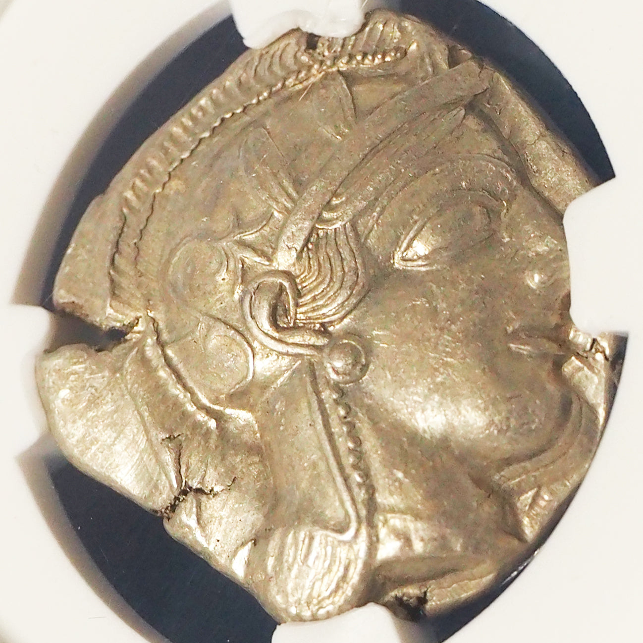 【超稀少AU/Wフルカウント】ギリシャ テトラ・ドラクマ銀貨 c.440-404BC AU5/5,5/5 フルクレスト