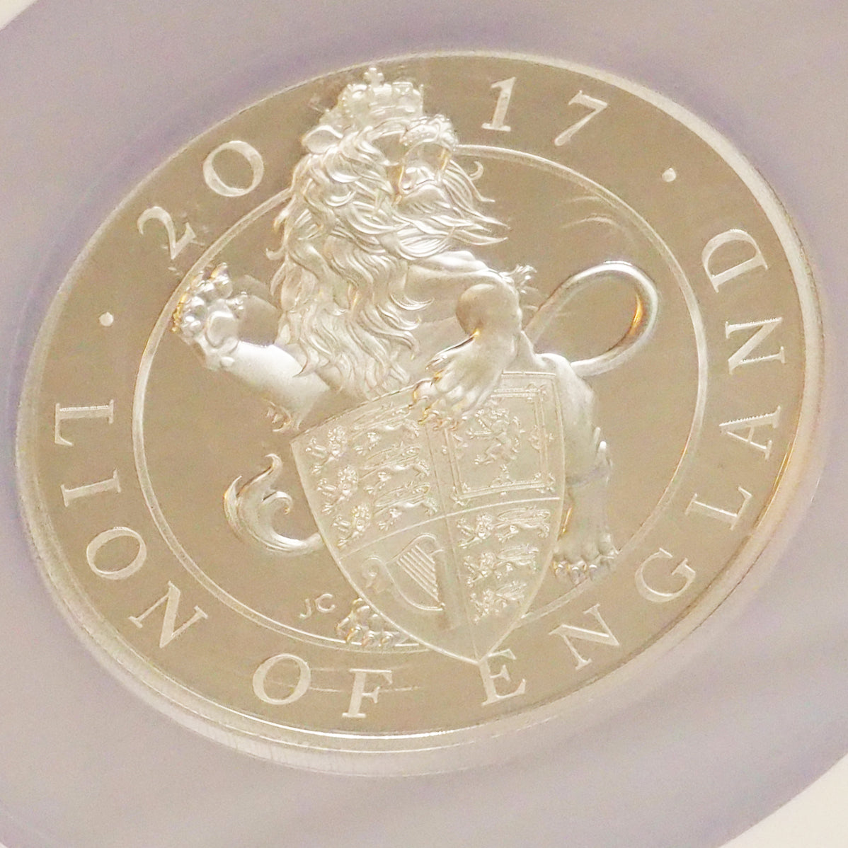 【咆哮する最強ビースト】イギリス 10ポンド銀貨 イングランドのライオン 2017 PF70 ULTRA CAMEO