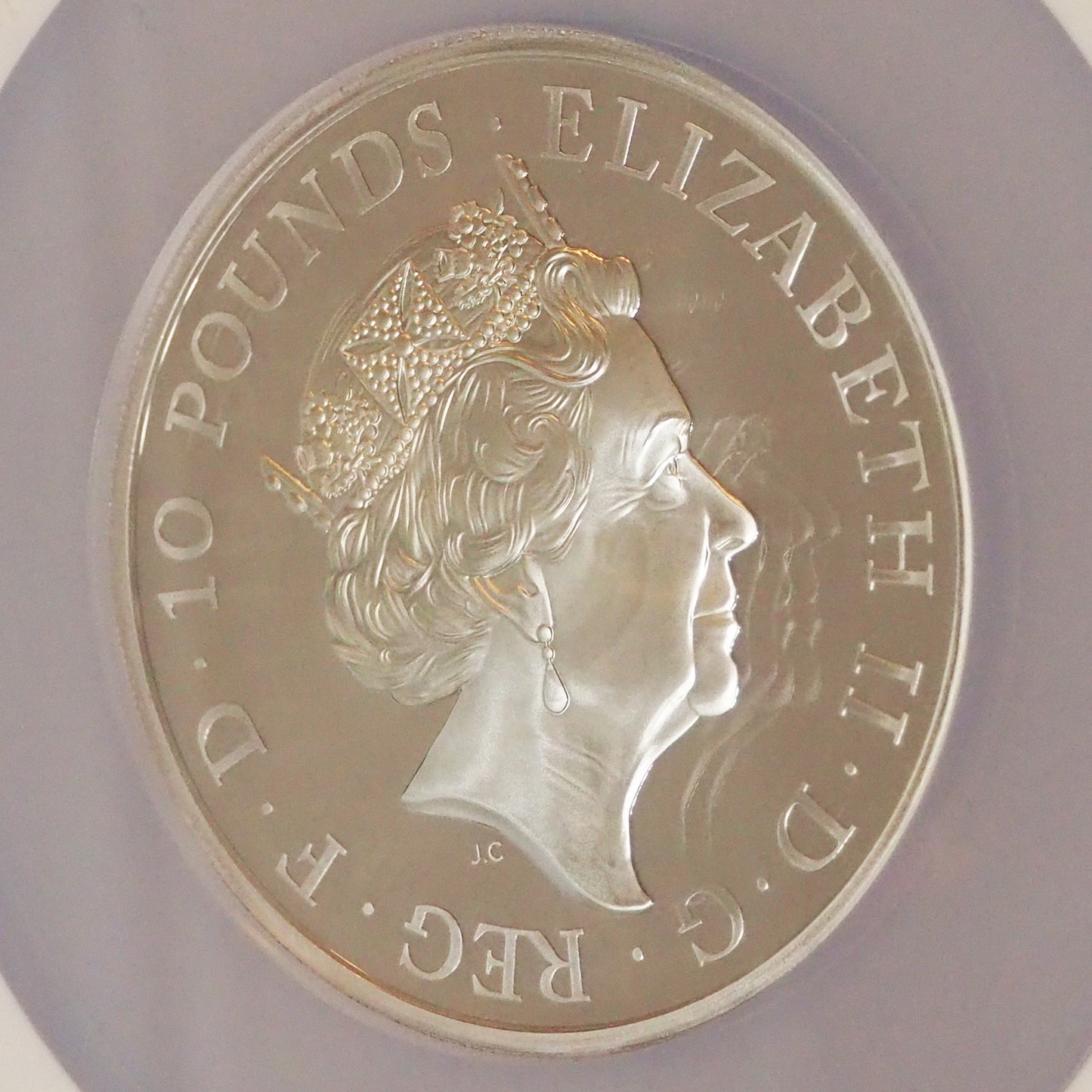 【咆哮する最強ビースト】イギリス 10ポンド銀貨 イングランドのライオン 2017 PF70 ULTRA CAMEO