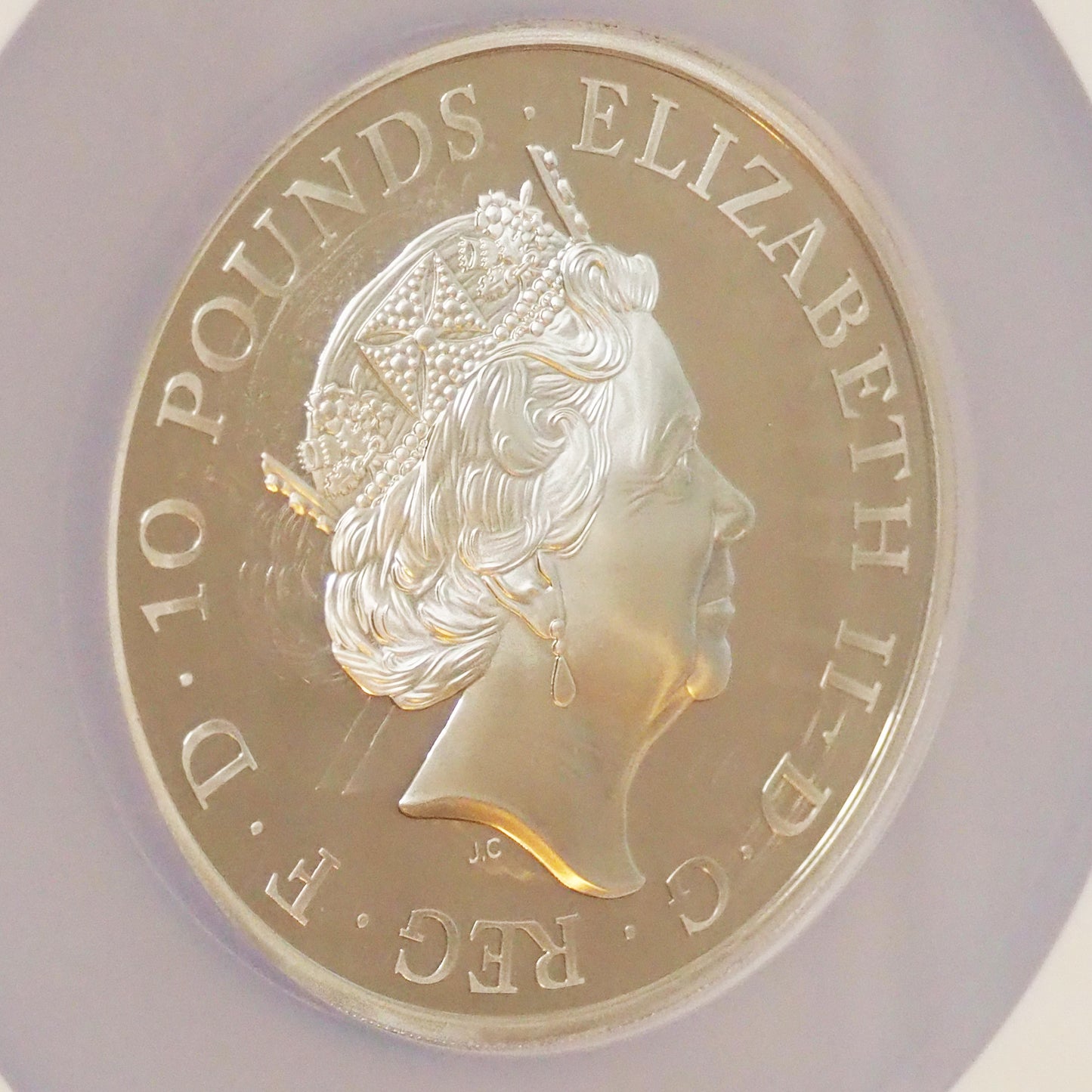 【咆哮する最強ビースト】イギリス 10ポンド銀貨 イングランドのライオン 2017 PF70 ULTRA CAMEO
