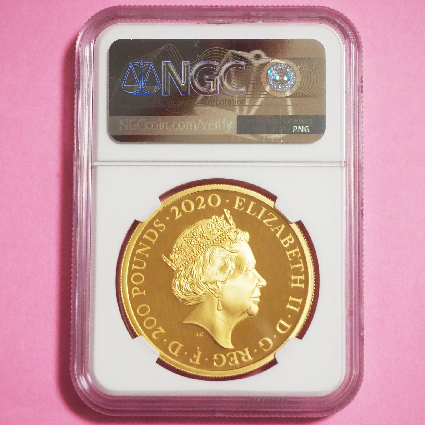 年末チャレンジSALE<イギリス ロイヤルミント>200ポンド/2オンス金貨 スリーグレイセス 2020 最高鑑定PF70UC/ER 付属品 ( NGC )