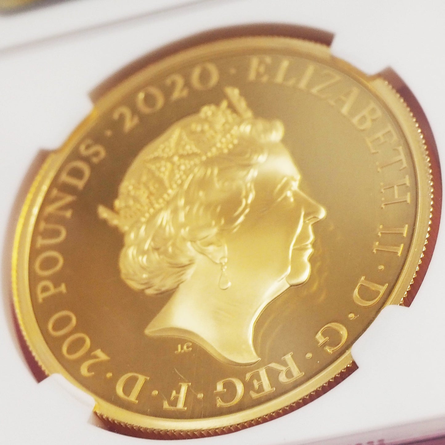 年末チャレンジSALE<イギリス ロイヤルミント>200ポンド/2オンス金貨 スリーグレイセス 2020 最高鑑定PF70UC/ER 付属品 ( NGC )