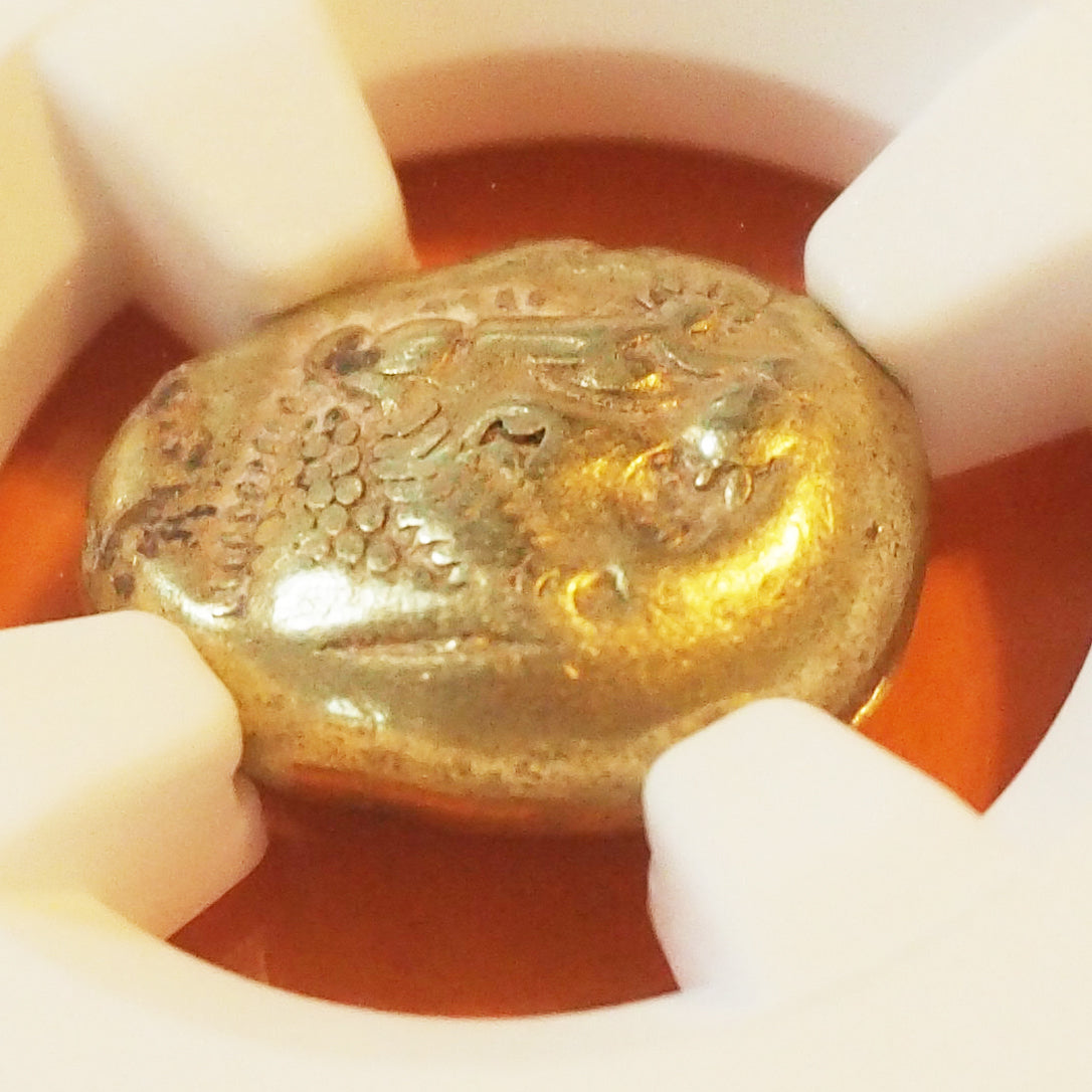 リディア王国 1/3スタテル・エレクトロン貨 権力の象徴ライオン 世界最古の金貨 c.610-546 BC Ch VF 4/5,2/5 countermarks  ( NGC )