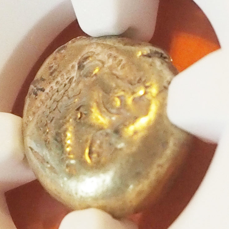 リディア王国 1/3スタテル・エレクトロン貨 権力の象徴ライオン 世界最古の金貨 c.610-546 BC Ch VF 4/5,2/5 countermarks  ( NGC )