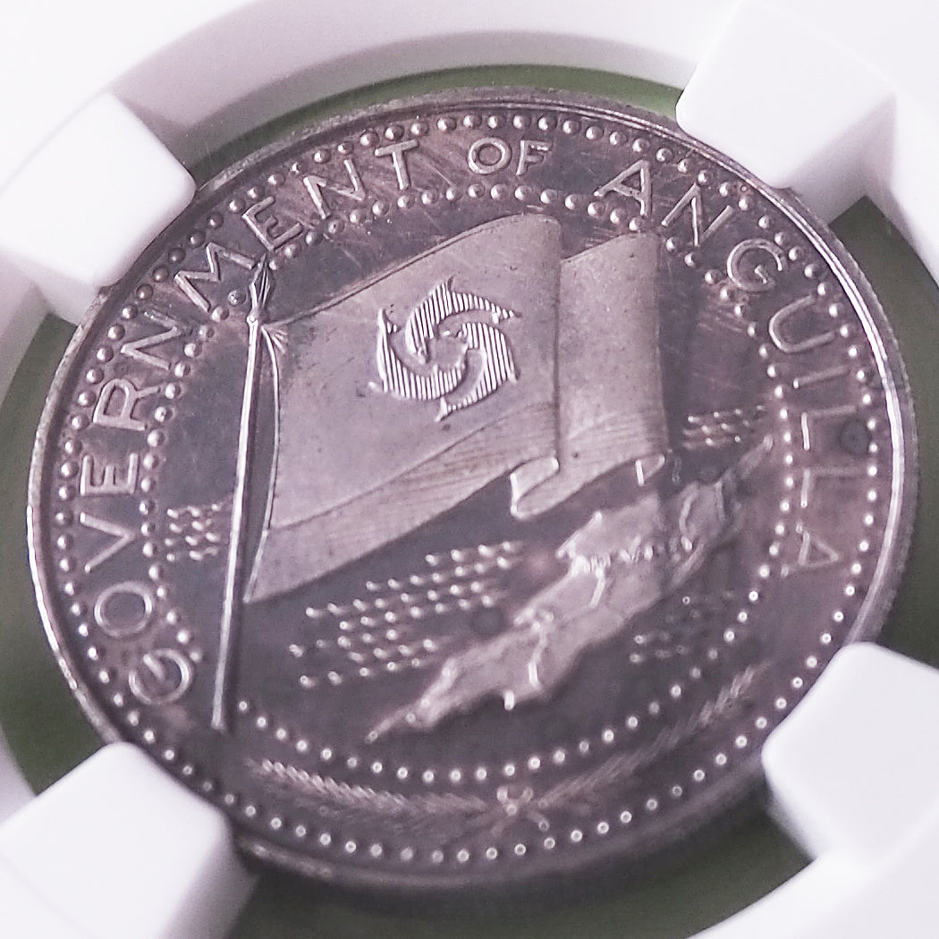 🆙新価格📰<4枚セット>アンギラ 4ドル~50c銀貨 プルーフ 帆船,国旗,国土,都市景観 1969 全てハイクラス TOPPOP 2種 PF67UC、PF65CAM(NGC)