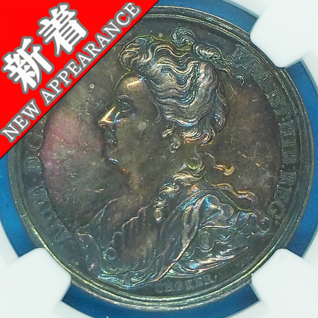 イギリス シルバーメダル アン女王 イングランド＆スコットランド ユニオン 連合記念 1707 UNC DETAILS CLEANED（NG –  CoinCity