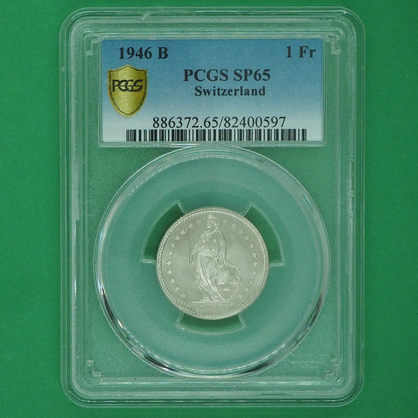 ðæ°äŸ¡æ Œð°ã¹ã€ã¹ 1ãã©ã³ïŒè©Šé³ïŒé貚  ã¹ã¿ã³ãã£ã³ã°å¥³ç¥ãã«ãŽã§ãã£ã¢ 1946 çšå°ã¿ã€ãã®éæµéãã¹ããã¿ãŒã³ SP65 (PCGS)