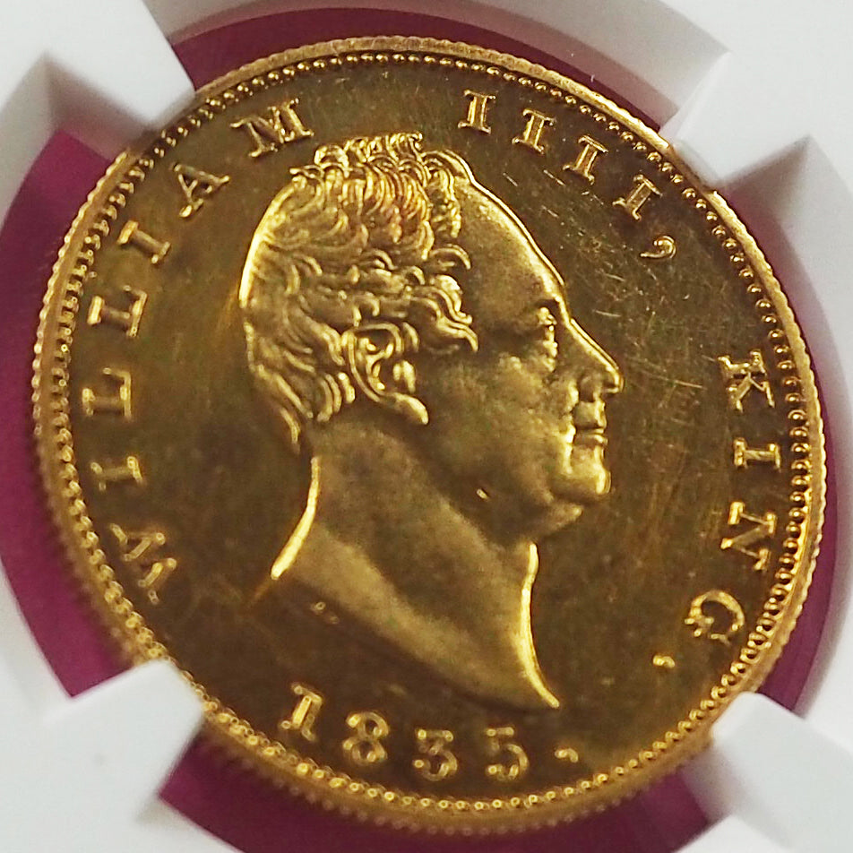 【激推し!激レア入手困難‼】イギリス領インド 2モハール金貨 ウィリアム・ワイオン 1835 RESTRIKE PF62