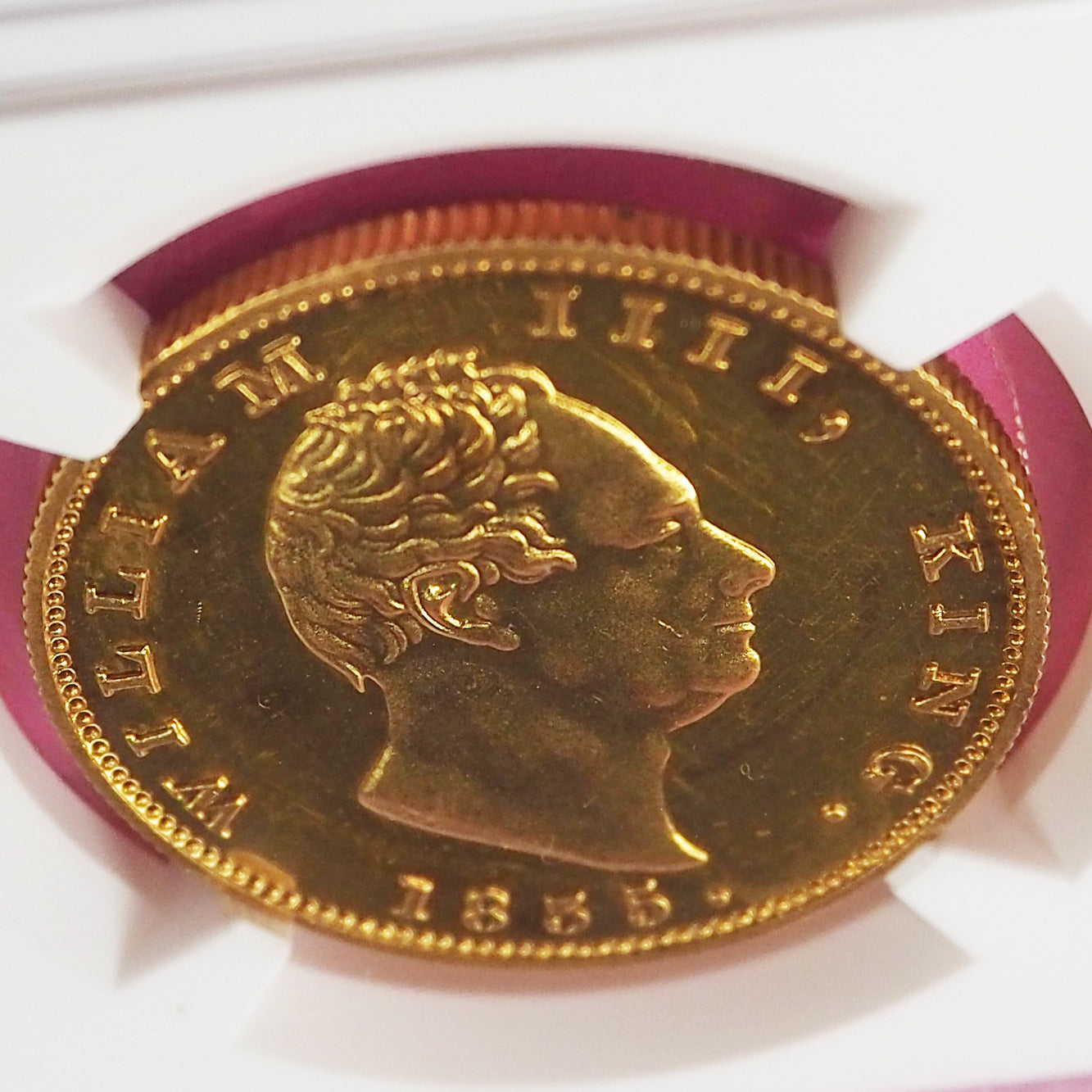 【激推し!激レア入手困難‼】イギリス領インド 2モハール金貨 ウィリアム・ワイオン 1835 RESTRIKE PF62