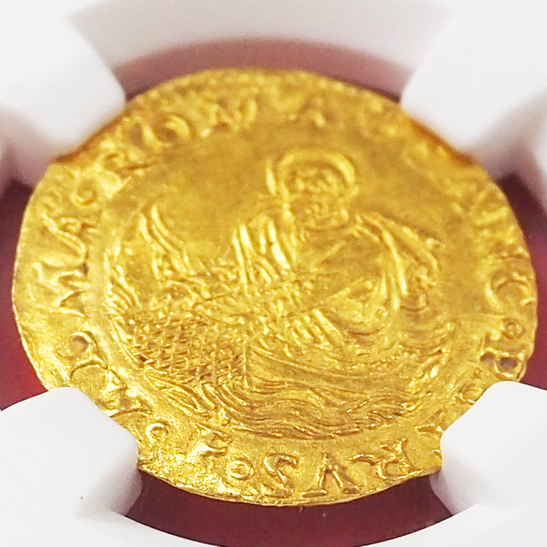 【★最高鑑定★レアデザイン】イタリア ダガット/フィオリーノ金貨 クレメンス7世 1523-34 MS62