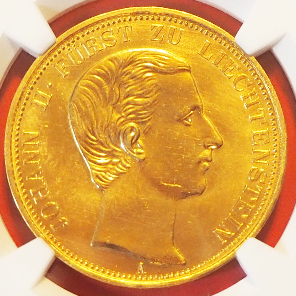【高鑑定（レア）ゴールド】リヒテンシュタイン ターラー金貨 1862 GoldRST1966 PF63