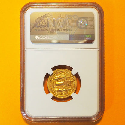 サーサーン朝ペルシア ディナール金貨 シャープール１世 AD240-272  MS5/5,3/5 brushed ( NGC )