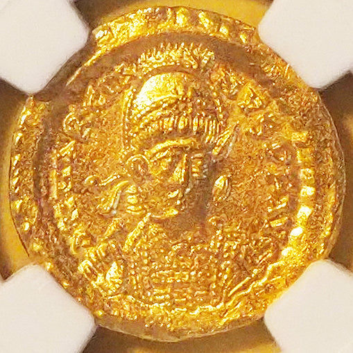 東ローマ帝国 ソリダス金貨 皇帝マルキアヌス AD450-457 Ch MS 5/5,5/5 ( NGC )