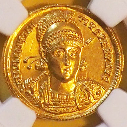 東ローマ帝国 ソリダス金貨 コスタンティウス２世 AD337-361 MS 5/5,2/5 FineStyle ( NGC )
