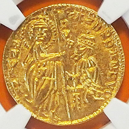 ギリシャ ゼッキーノ金貨 ダガット アンドレア・ダンドロ 1343-54 MS66 ( NGC )