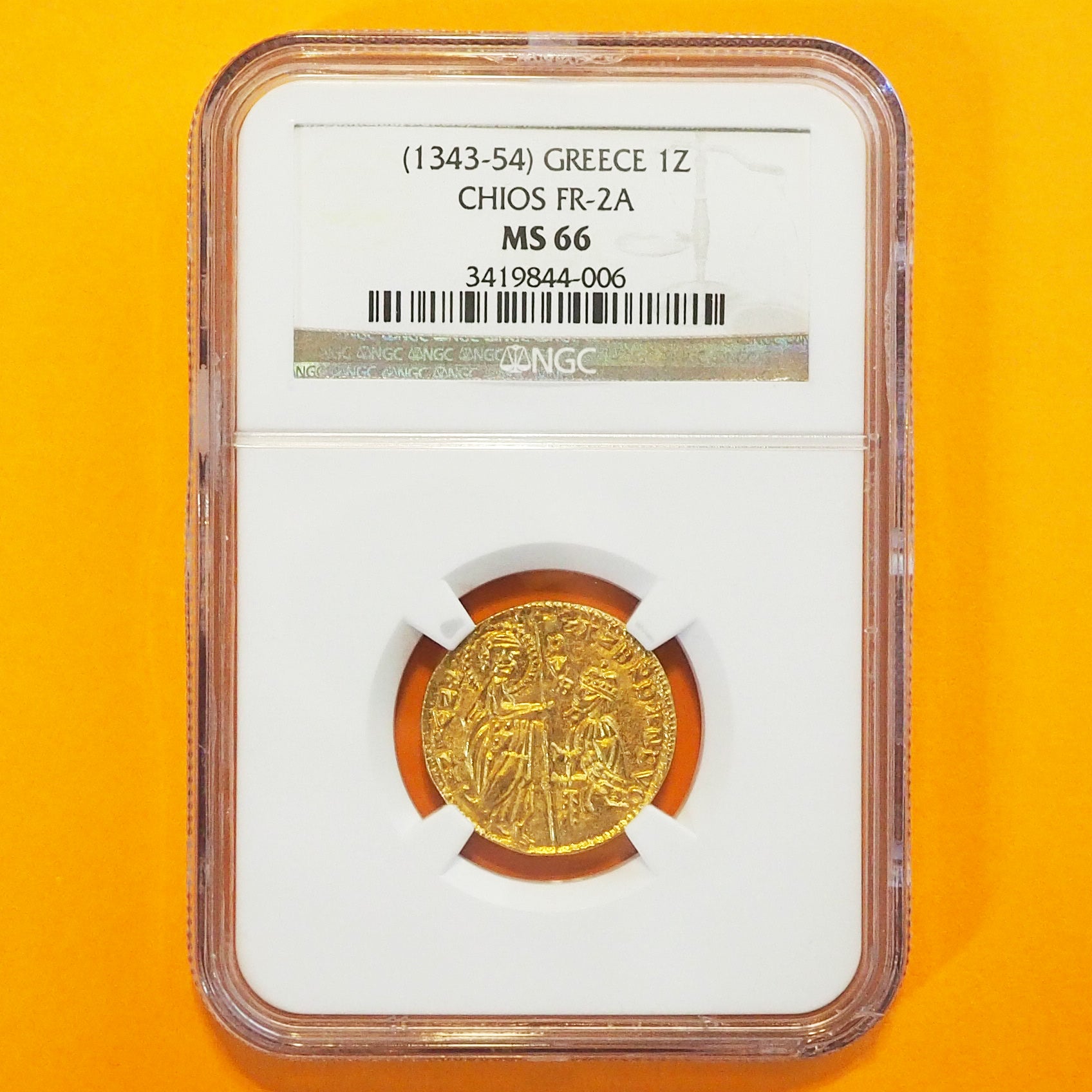 ギリシャ ゼッキーノ金貨 ダガット アンドレア・ダンドロ 1343-54 MS66 