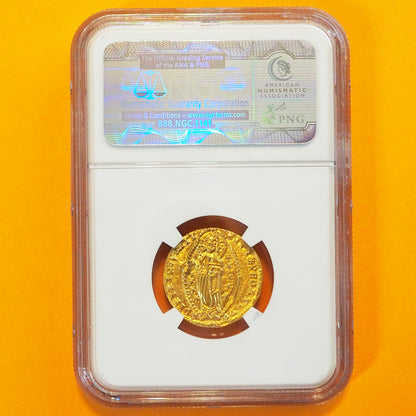 ギリシャ ゼッキーノ金貨 ダガット アンドレア・ダンドロ 1343-54 MS66 ( NGC )