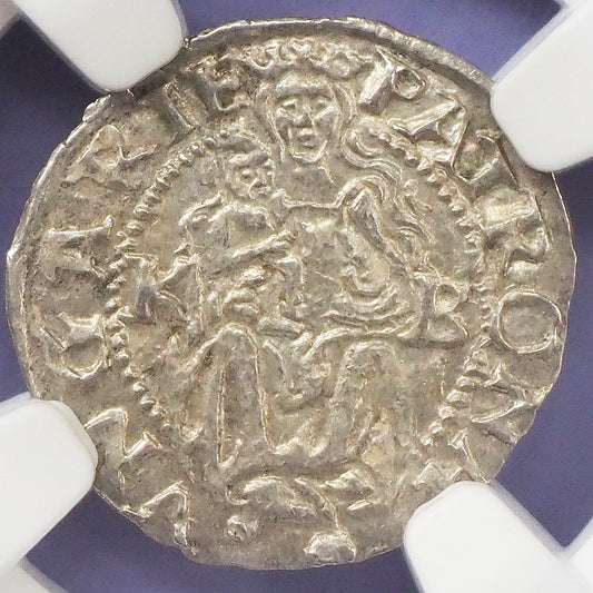 ハンガリー ディナール銀貨 フェルディナント１世 マドンナ 1554 MS62 （NGC）