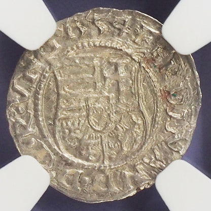 【コインビギナー要CHECK‼】ハンガリー ディナール銀貨 フェルディナント1世 マドンナ 1554 MS62