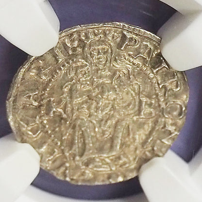 【コインビギナー要CHECK‼】ハンガリー ディナール銀貨 フェルディナント1世 マドンナ 1554 MS62