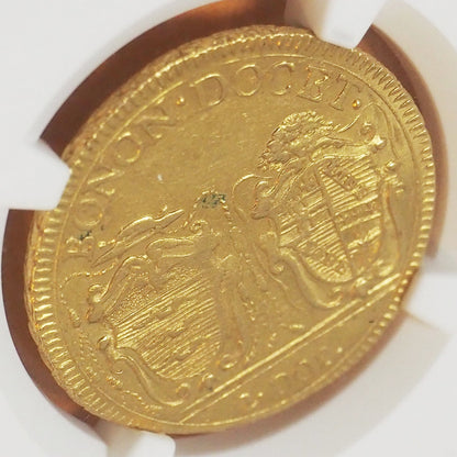 イタリア ２ドッピア金貨 ボローニャ ピウス６世 1787 最高鑑定１枚 MS62（ NGC ）